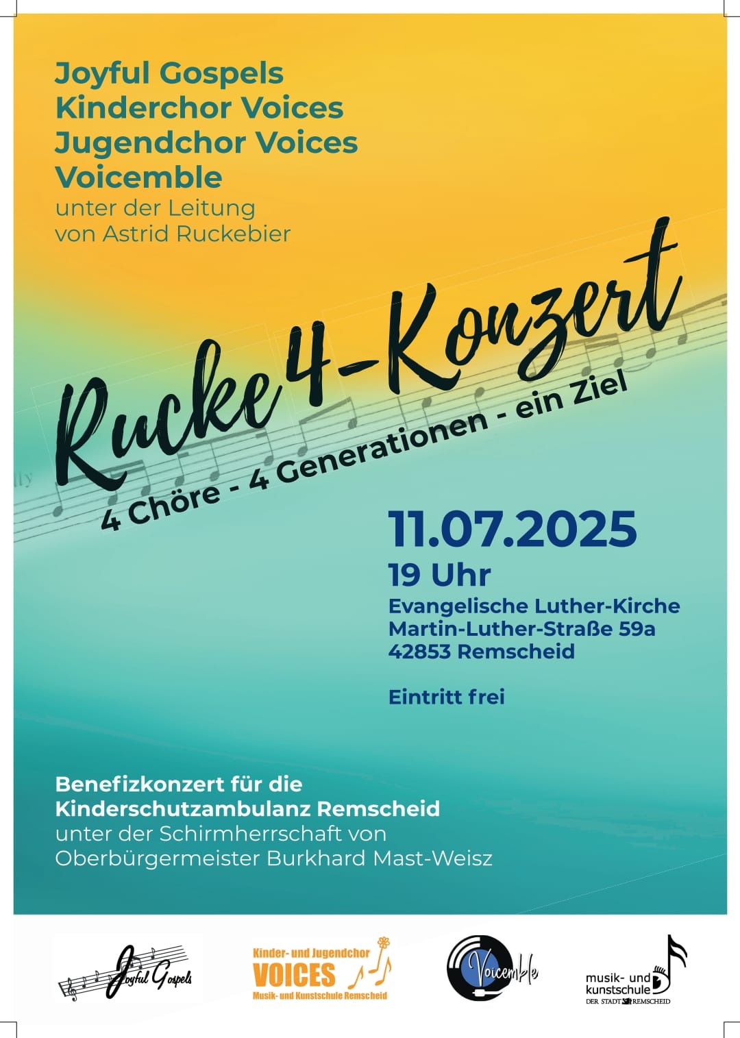 Rucke4-Konzert in der Remscheider Lutherkirche